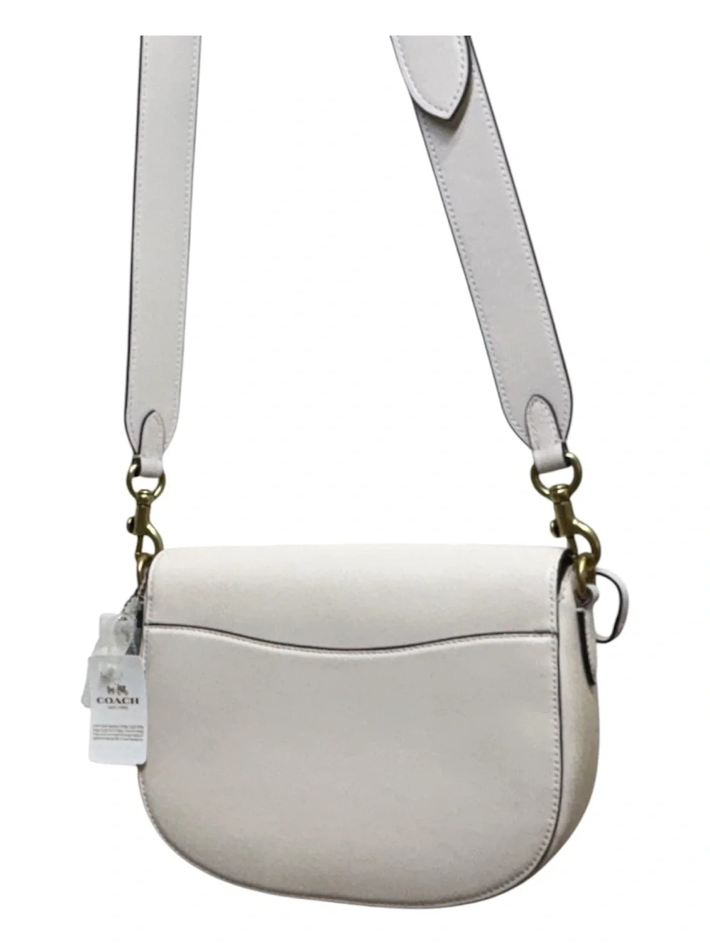 Coach Harley Crossbody Bag CM705 Glovetanned Leather Brass/Chalk NWT